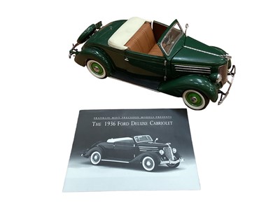 Lot 1941 - Franklin Mint models 1:24 scale 1936 Bugatti Atalante, 1954 Mercedes Benz 300 SL, 1932 Ford Convertible Sedan Bonnie & Clyde edition, 1934 Packard V12 Lebanon, 1936 Mercedes Benz 500K, 1936 Ford De...