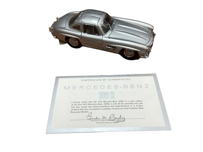 Lot 1941 - Franklin Mint models 1:24 scale 1936 Bugatti Atalante, 1954 Mercedes Benz 300 SL, 1932 Ford Convertible Sedan Bonnie & Clyde edition, 1934 Packard V12 Lebanon, 1936 Mercedes Benz 500K, 1936 Ford De...