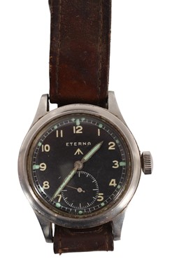 Lot 230 - Second World War Eterna 'Dirty Dozen' military wristwatch