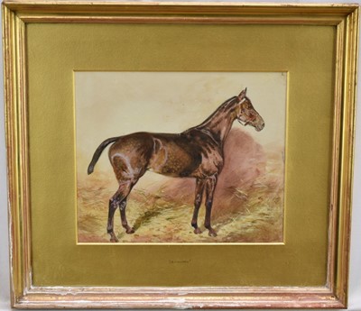 Lot 52 - English School, early 20th century, watercolour portrait of a horse, "Annette", 21.5cm x 26cm, in glazed gilt frame