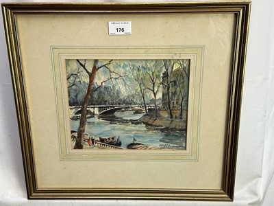 Lot 176 - Pierre Eugene Cambier French 1914-2001, watercolour, probably Paris, signed bottom right
