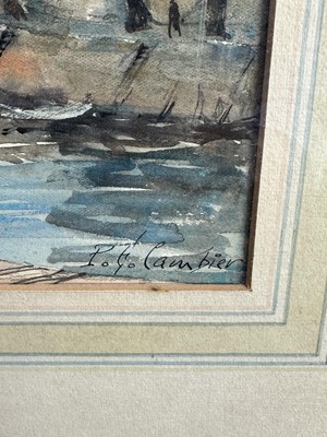 Lot 176 - Pierre Eugene Cambier French 1914-2001, watercolour, probably Paris, signed bottom right