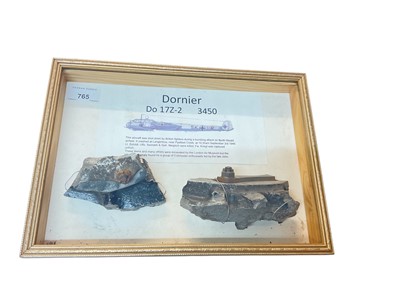 Lot 765 - Battle of Britain relics - two fragments of Dornier Do 17Z-2 3450