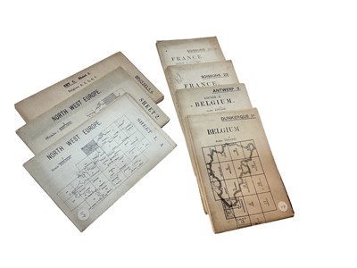 Lot 769 - Collection of seven First World War canvas backed military / trench maps of the Western front (7)