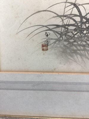 Lot 163 - Two Japanese watercolours, late 19th / 20th Century depicting birds & flowers, signed and sealed