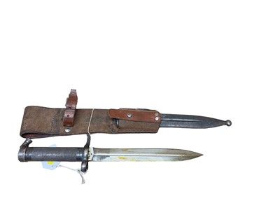 Lot 975 - Swedish Mauser 1896 Pattern bayonet with scabbard and frog