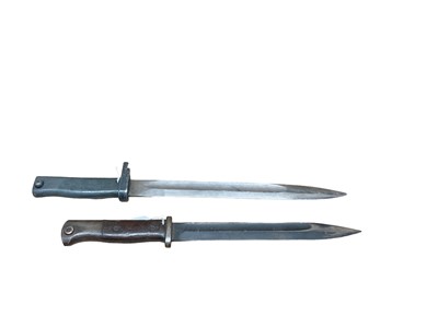 Lot 980 - First World War German Ersatz bayonet and German K98 bayonet (both lacking scabbards) (2)