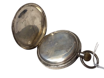 Lot 258 - Omega silver pocket watch, circa 1890