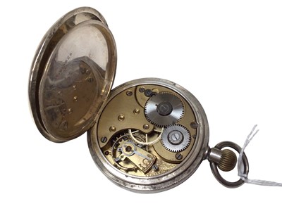 Lot 258 - Omega silver pocket watch, circa 1890