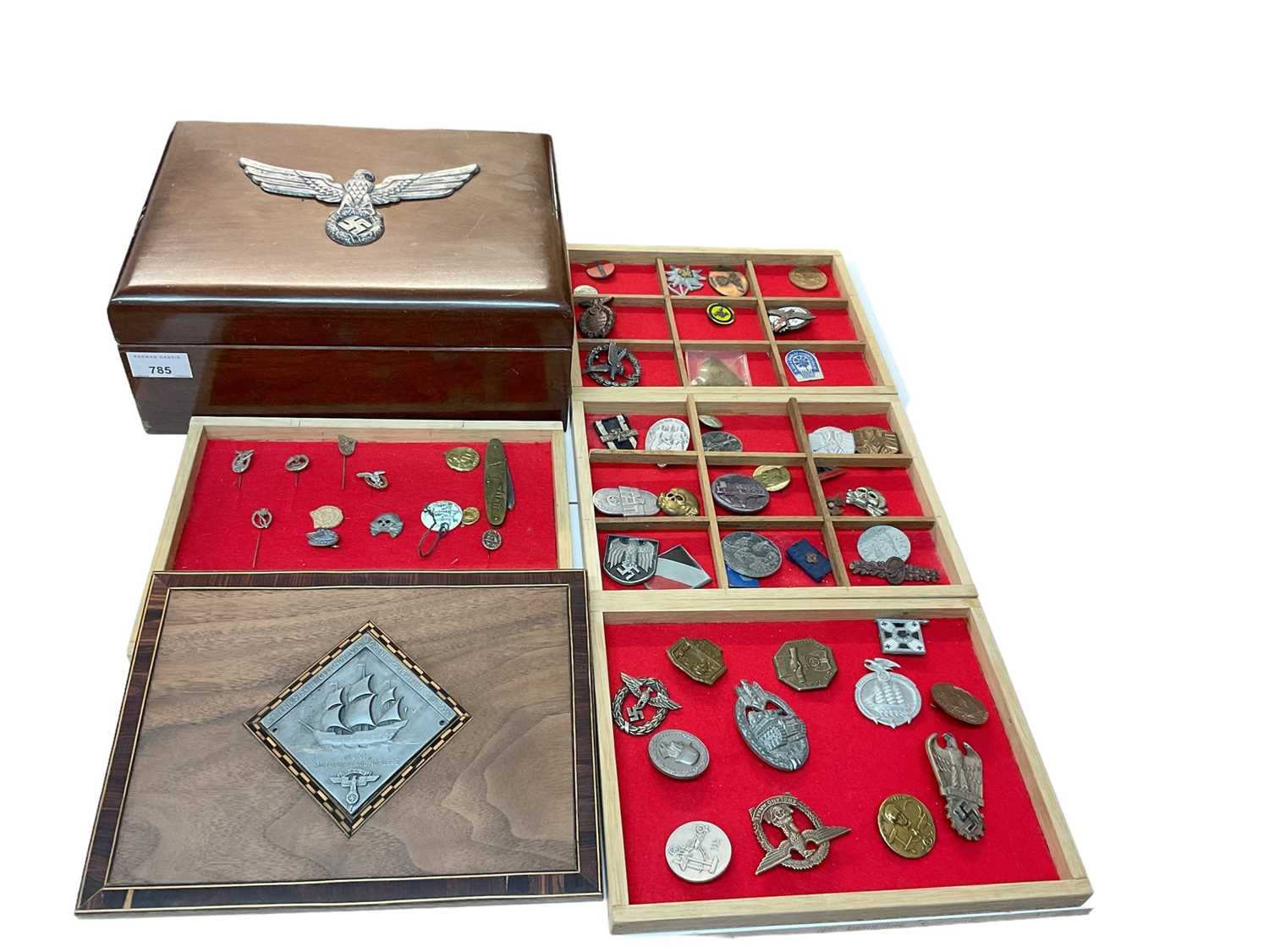 Lot 785 - Large collection of Nazi badges, pins and