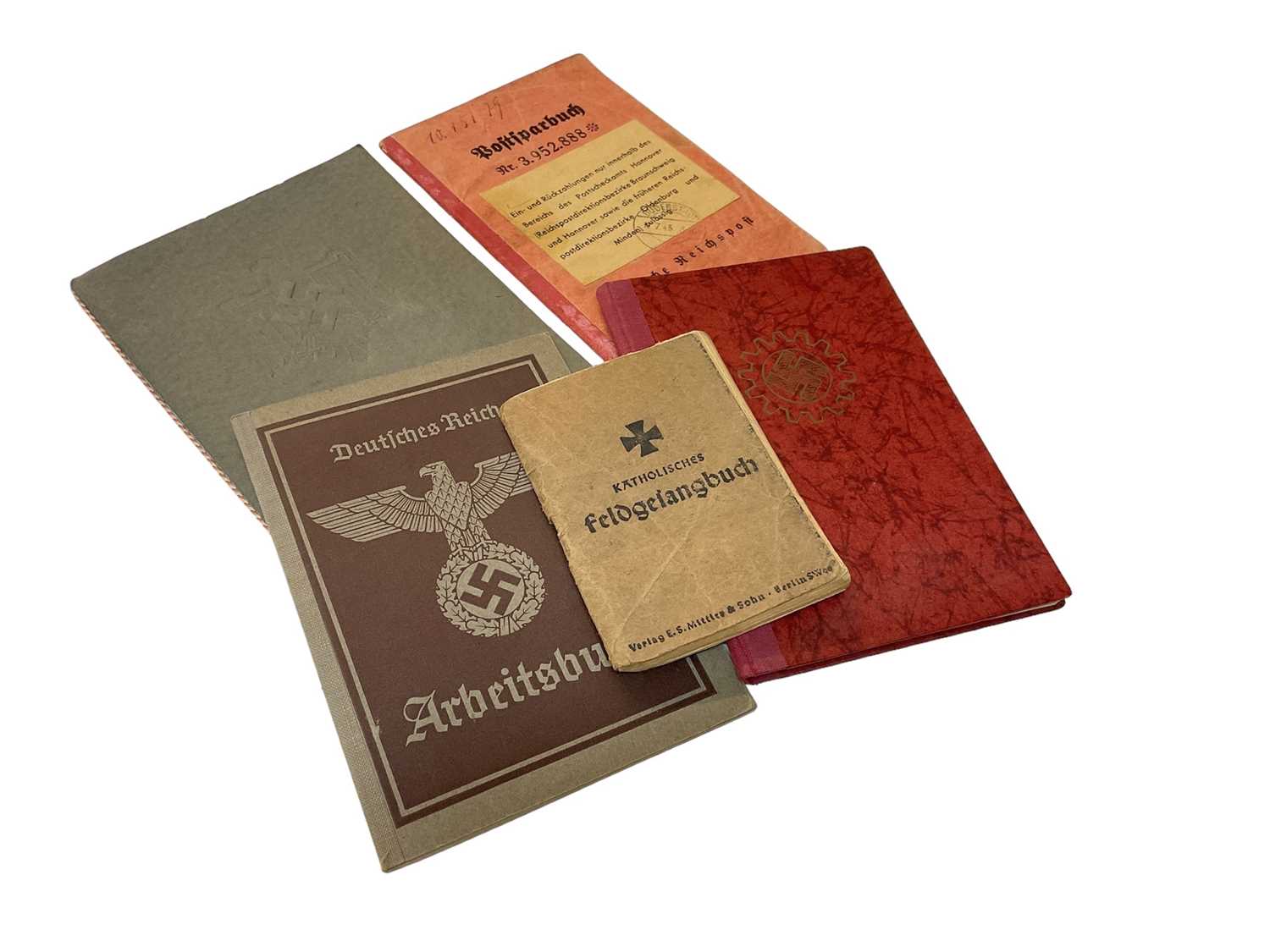 Lot 787 - Small group of Nazi documents to include passbooks.