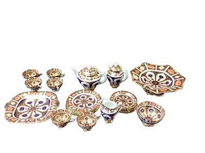 Lot 1204 - Collection of Royal Crown Derby teawares, place setting for six, pattern 1128