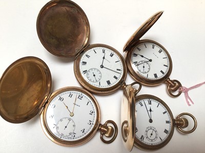 Lot 260 - Four gold plated full hunter pocket watches