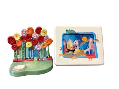 Lot 1202 - Collection of Goebel cats by Rosine Wachtmeister, including six coffee cups and saucers, candles etc