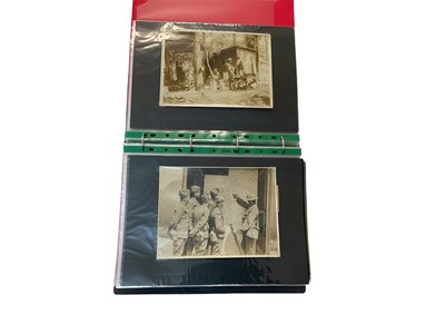 Lot 803 - Collection of First World War Imperial German photographs of soldiers, together with other photographs and Fragments from France ephemera (1 albums).