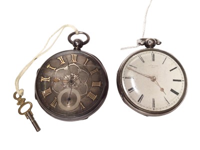 Lot 264 - Georgian silver pocket watch by James McCabe (London 1836) and a Victorian silver pocket watch with a silvered dial (London 1870)