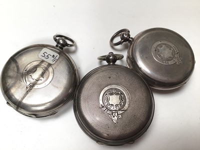Lot 265 - Three Victorian and later silver pocket watches