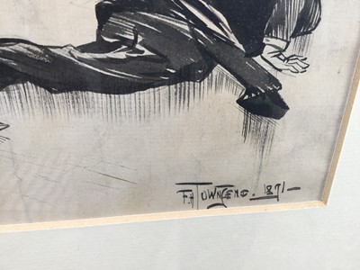 Lot 111 - F. H. Townsend (1868 - 1920) pen and ink, an incident NB: A British illustrator, cartoonist and art editor of Punch.