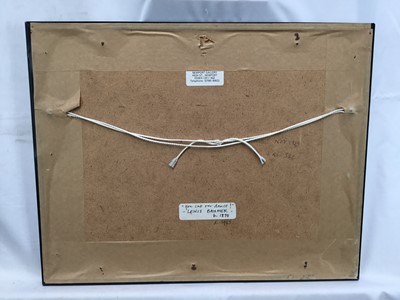 Lot 54 - Lewis Baumer (1870-1963) pen and ink illustration - "You cut our dance!", dated verso 1913, initialled, 15cm x 23cm, in glazed frame