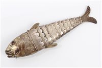 Lot 191 - Continental Silverer articulated fish with...
