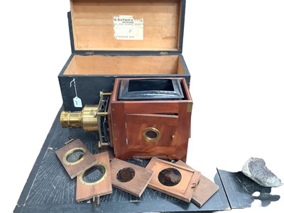 Lot 2500 - Victorian mahogany & Brass Magic Lantern