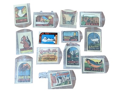 Lot 1440 - Selection of vintage luggage/hotel labels mounted in folder including Europe, USA (100+)