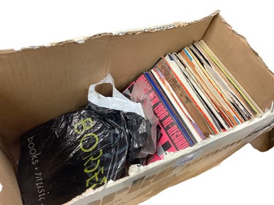 Lot 2234 - Collection of vinyl to include singles, LP's and a cine camera, (2 boxes).