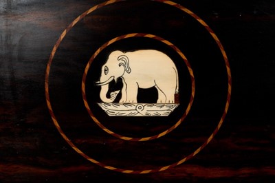 Lot 751 - Mid 19th century Ceylonese coromandel work box with ivory inlaid decoration to the interior