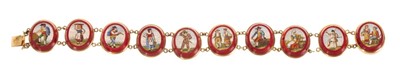 Lot 516 - 19th century Italian micromosaic bracelet