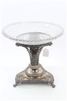 Lot 204 - William IV Silverer plated table centre of...