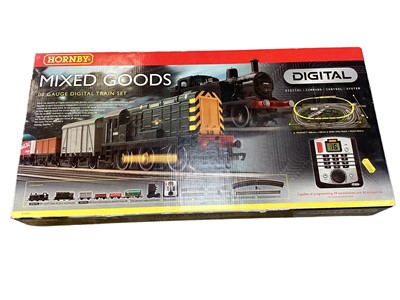 Lot 2028 - Hornby OO Gauge Digital Mixed Goods Train Set with 0-6-0T BR Black Class 3F Jinty & 0-6-0 BR diesel-electric Shunter, rolling stock & accessories, boxed R1075 (1)