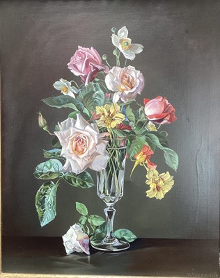 Lot 65 - Peter F. Fuller, oil on canvas - Still life of flowers, signed, 49.5cm x 39.5cm, in gilt frame