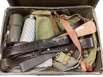 Lot 829 - Collection of militaria to include Officer's uniforms, Sam Browne belts, webbing and other items.