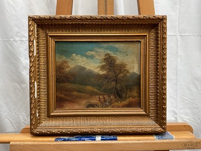 Lot 42 - Three oil paintings in gilt frames