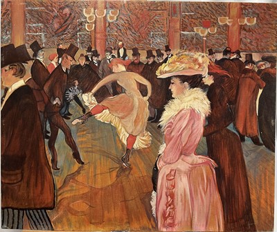 Lot 36 - Oil on board after Toulouse-Lautrec