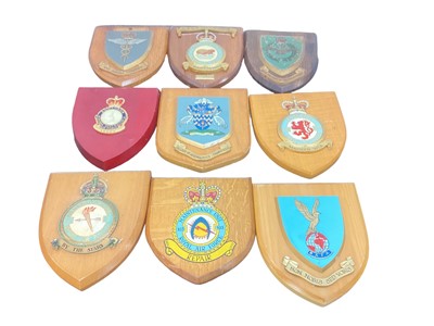 Lot 839 - Collection of various military related crests to include navy associations and ships (1 box).