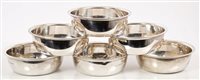 Lot 219 - Set of six 1930s Silverer dishes of deep...