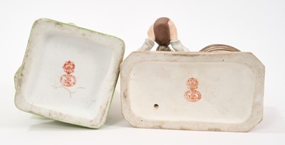 Lot 48 - Two Russian Gardner bisque porcelain folk figures