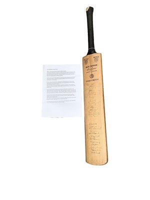 Lot 2606 - 1950's Nicolls Alec Bedser Surrey & England signed West Indies and England Cricket bat, also with signatures of Hants, Yorkshire