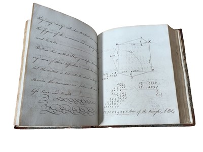 Lot 1462 - Early 19th century Land Surveying and book keeping, Vol. II, Master William Aldous, dated 1805