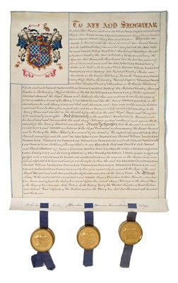 Lot 145 - Early Victorian Grant of Arms  for aThe Cave-Browne-Cave familycase