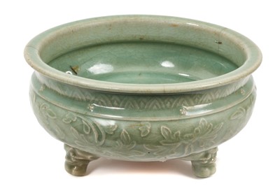 Lot 233 - Ming celadon censer