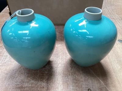 Lot 235 - Good pair of Chinese monochrome vases