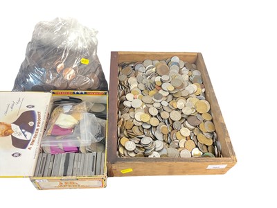 Lot 505 - World - Mixed coinage to include G.B. 1953 Crowns, bronze Pennies, Half Pennies & World Kiloware (Qty)