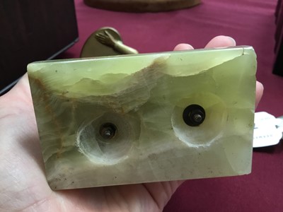 Lot 790 - Ferdinand Preiss (German 1882-1943) pair of cold painted bronze and ivory mounted turbaned figures, on green onyx bases