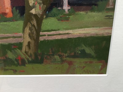 Lot 131 - Christopher Aggs (b.1952) oil on board - A Garden View, signed, in glazed frame