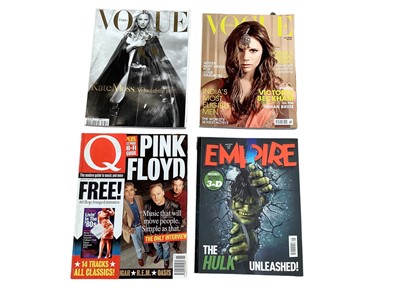 Lot 1450 - Selection of Vogue, Vanity Fair, Esquire, Empire magazines with celebrity contents (4 boxes)