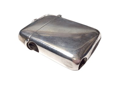 Lot 312 - Victorian silver combination vesta case and cigar cutter with engraved initials, (London 1895), maker William Richard Corke., 6.2cm in length.