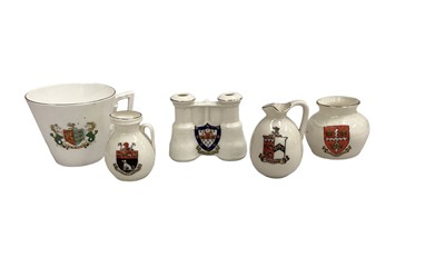 Lot 1238 - Collection of crested china, mainly W.H Goss, including local models