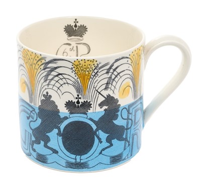 Lot 125 - Scarce 1930s King George VI and Queen Elizabeth Coronation mug designed by Eric Ravilious